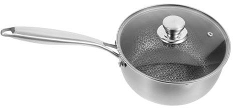 BESTYASH Kleiner Soßentopf Aus Edelstahl Kochtopf Für Herd Und Küche Eintopftopf Mit Deckel Für Suppen Gemüse Und Nudeln