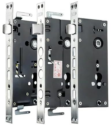 BANGHA Serrure à Encastrer,Serrure Porte Interieure Serrure mécanique antivol for Porte, modèle à tête carrée 24 x 240, modèle à Corps cylindrique 30 x 240(D)