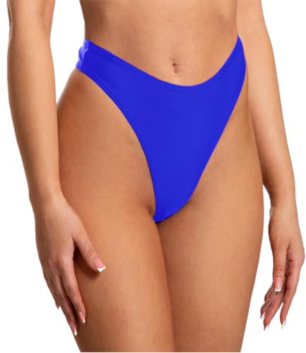 Aquarti Damen Bikinihose Thong Bottom Tanga Hohe Taille | Aquarti Damen Bikini Unterteil