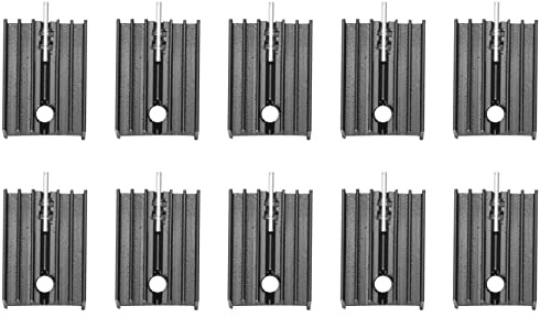 Agmoctz 10 Stueck 21x15x11mm Schwarz Aluminium Kuehlkoerper Fuer TO-220 MOSFET-Transistoren