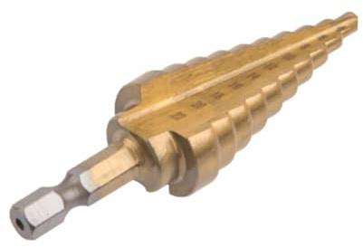 4-22mm Titanium Step Drill Bit, Hex Shank Cone Cutter for Metal & Plastic