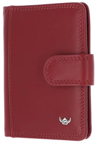 Golden Head Leder Polo RFID Protect Kartenetui mit Riegel 4516 Rot dunkelrot