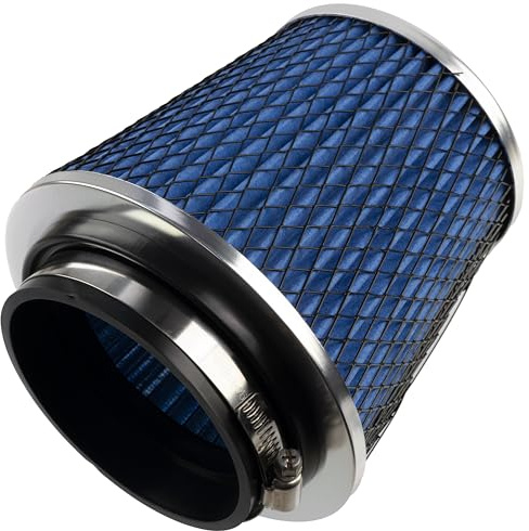 AERZETIX K41223 Filtro dell'aria sportivo universale Ø100 90 83 80 75 70 65 60mm / colore blu