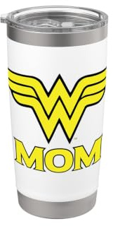 Wonder Woman Wonder Mom Logo Bicchiere termico in acciaio inox doppia parete
