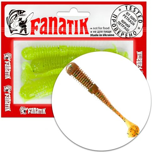 Fanatik Boxer 2 3 3.5 4.5 5-11cm Gummiköder Gummifisch mit Aroma Fanatic Jig Soft Bait Lure Kunstköder Angeln Köder Gummishad Twister (004, 3.5)