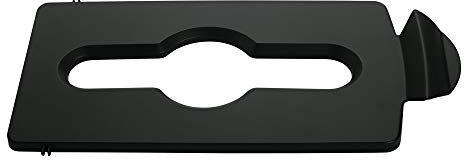 Rubbermaid Commercial Products Recycling Station Stream Topper – schwarz gemischte Recycling-Deckel