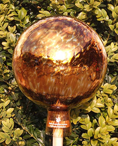 ELIAS Glashütte Original Rosenkugel Venezia Bernstein 15 cm verspiegelt