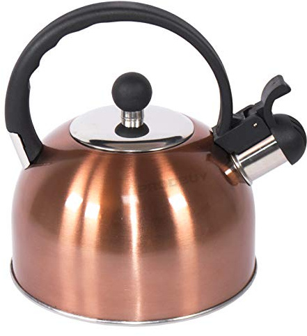 Copper Stainless Steel 1.4 Litre Stove Top Kettle