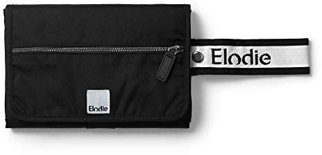 Elodie Details Wickelunterlage für Unterwegs Mini-Tasche Wasserdicht (enthält 2 Frottees) - Off Black, Schwarz