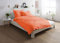 Carpe Sonno Mako Satin Bettwäsche 135x200 cm Uni Orange - Hotelbettwäsche aus 100% Baumwolle robuster Reißverschluss - Hotel Bettgarnitur Set 2teilig Bettzeug mit 1 Kopfkissenbezug 80 x 80 cm