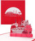 Pop-Up Karte „Leverkusen – Skyline mit Stadion“ 3D Grußkarte als Postkarte, Souvenir, Gutschein & Fanartikel - Karte mit Umschlag