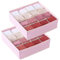 Qozary 2 Pack Socken Unterwäsche Schublade Organizer Trennwand 24 Zellen oder 16 Zellen Faltschrank Schrank Organizer Aufbewahrungsbox für Kleidung, Socken, Dessous, Krawatten (16 Zellen, Rosa)