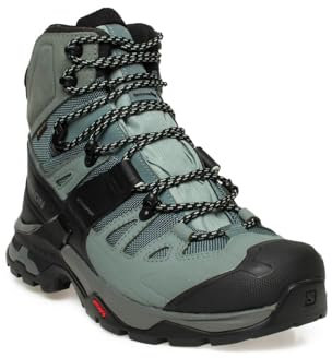 SALOMON Femme Quest 4 GTX W Bottes de randonnée, Gris/Bleu (Slate Trooper Opal Blue), 38 EU