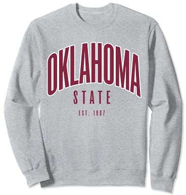 OKLAHOMA US State EST 1907 Classic Retro - Heidegrau Sweatshirt