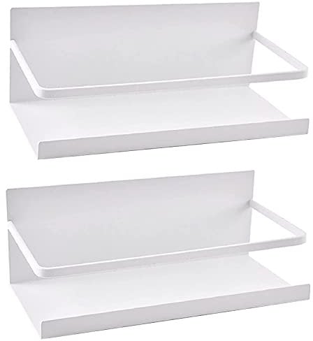 DoDuo Kühlschrankregal, 2-teilig, magnetisch, Gewürzregal, Kühlschrank, magnetisch, platzsparend, Platz für die Küche (weiß)