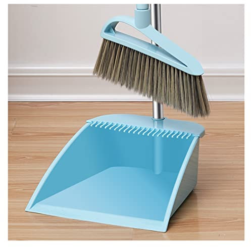 sararui Broom and Dustpan Broom and Dustpan Set Combo Standing Dust Pan Wind Proof Broom Brush for Home Tidy Organizer for Household Broom and Dustpan Set (Style : B)