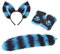 JIAHG Halloween Kostüme Plüsch Katzenohren katzenschwanz Handschuhe Cosplay Set Halloween Handschuhe Haarspange Headwear Damen Halloween Fasching Karneval Cosplay Frauen