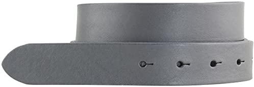 BELTINGER Wechselgürtel aus Vollrindleder ohne Schnalle 3 cm | Druckknopf-Gürtel für Damen Herren 30mm | Leder-Gürtel | Dunkelgrau 85cm
