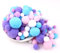 Duories 135 Bunte Pompons zum Basteln,10-30mm Mini Pompons Bälle Kleine Bommeln Kugeln,Flauschigen Bunte Pom Pom Deko Pompom Plüschbälle Bastel Zubehör für Nähen Deko DIY Handwerk,Violett Blau Rosa