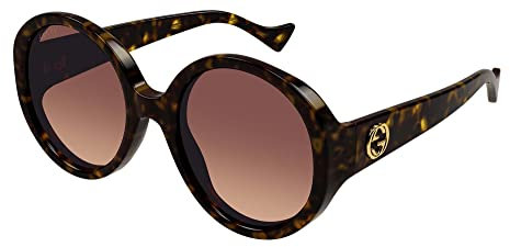 GUCCI Womens GG1256S Sunglasses, Havana-Havana-RED, 56
