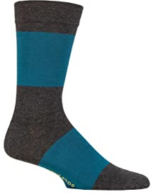 SockShop Mens and Ladies Striped Colour Burst Bamboo Socks with Smooth Toe Seams Pack of 1 Ocean Eyes 4-8