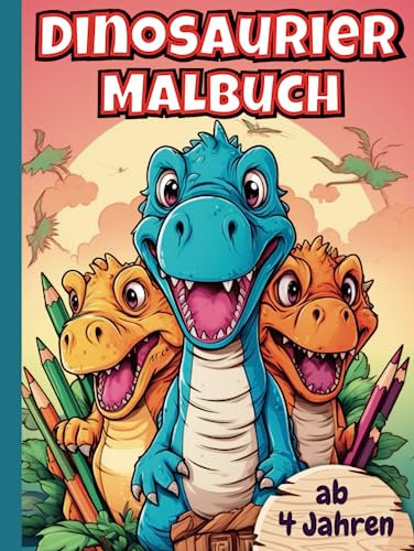 Das Dinosaurier Malbuch für Kinder | Spannende Dino-Welten zum fantasievollen Ausmalen: T-Rex, Brontosaurus, Velociraptor u.v.m | Kinderbuch für Jungen und Mädchen ab 4 Jahren