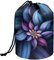 chaqlin Trousse à maquillage avec cordon de serrage, pour femmes et filles, Art Fleur Violet, Taille unique, Trousse de toilette