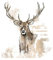 20 Servietten Tiere Hirsch in gemalter Form als Tischdeko. Papierservietten mit Motiv. Auch für Decoupage und Serviettentechnik 33x33cm