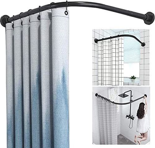 Bastone doccia angolare regolabile Bastone Tenda Doccia Angolare Regolabile Forma L Curva Asta per Tenda da Doccia Estensibile Acciaio Inox Palo Telescopico Barra di Tensione per Bagno con Tenda Docci