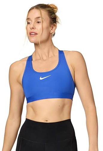 Nike DX6821-405 W NK SWSH MED SPT Bra Sports Bra Damen Hyper ROYAL/Black Größe L