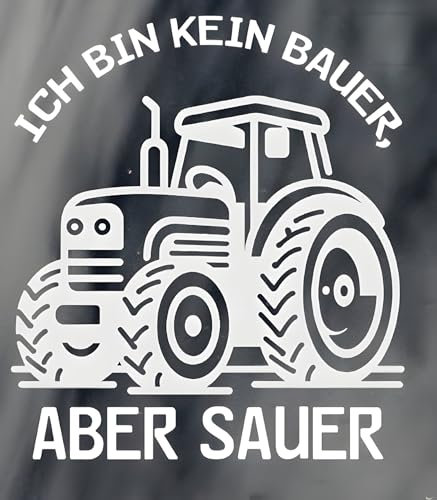Auto-Demo-Aufkleber-Hand in Hand für unser Land Sticker Sprüche Heckscheibenaufkleber (Traktor Ich bin kein, aber)