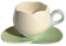 NIDONE Tasse de thé à Fleurs, Tasse de Tulipe avec Soucoupe, 10 oz / 300 ML de thé à thé en céramique avec poignée, Tasse de café à Fleurs de Forme irrégulière, Tasse de Fleurs pour Le Lave-vaisse