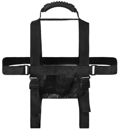 Dickly Tragegurt für PC- mit Taschen für Kabelmaus, Oxford-Stoff, Stabiler Gürtelhalter für Desktop-Computer mit Griff, Schwarz