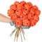 Kisflower Fiori artificiali di colore arancione, 50,8 cm di altezza, a stelo singolo, in seta, per tavolo, ufficio, feste, matrimoni, decorazione per la casa (arancione, 10 pezzi)