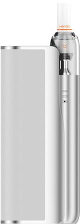Geek'Vape Wenax M Starter Kit 2500mAh Power Bank Wenax M1 Mini Pen Kit 16 W 400mAh Batteria 2 ml Wenax M1 Cartuccia 0,8/1,2ohm MTL Ricarica magnetica Vape (Argento al chiaro di luna) - No Nicotine