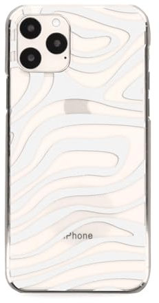 White Swirl Phone Case For Apple iPhones, 14, 13, 12, 11, Pro Max, Mini, XR, XS, Swirls Phone Case, Hard Phone Cover, Clear Hard Phone Cover