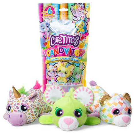 Cutetitos Candyitos, 17 cm großes Plüschtier, duftende & weiche Kuscheltiere, Bezauberndes Plüschtier mit Bonbonverpackung, geeignet für Mädchen und Jungen ab 3 Jahren