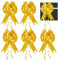 Prmape 30 Pcs Geschenkschleife Golden, Schleife Hochzeit Geschenk, Auto Schleifen für Hochzeit, Zugband Polyband Dekoschleife für Hochzeit Geburtstage Geschenkverpackung Auto Deko Tüten Zuckertüten