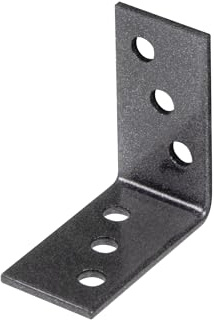 Alberts 823139 DURAVIS Winkelverbinder | schwarzdiamant duplexbeschichtet | Größe 40 x 40 x 20 mm | 100er Set