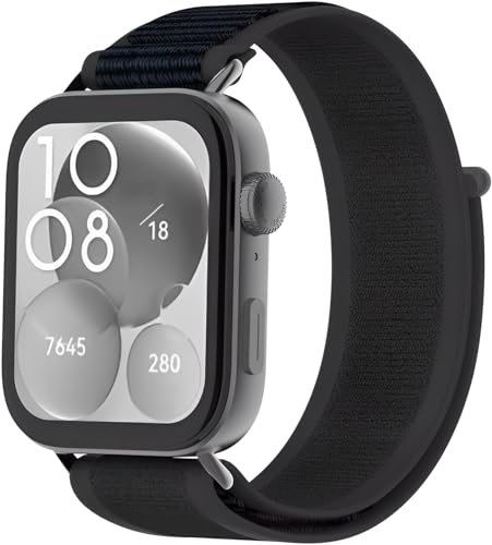 Soft Nylon Armband Kompatibel mit Huawei Watch Fit 4/Fit 4 Pro/Fit 3 Verstellbare Sport Armband elastisch Ersatzarmband Sport Loop Uhrenarmband für Huawei Watch Fit 4/Fit 4Pro/Fit 3