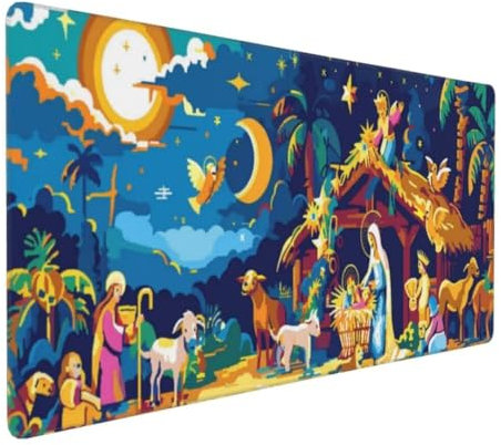 Cartoon Mauspad XXL Mauspad 600x300 mm Schreibtischunterlage, Wasserdicht Mauspad Religion Mousepad XXL, Gaming Mauspad Groß Verbessert Präzision und Geschwindigkeit, Gaming Zubehör Zimmer Deko -MU269