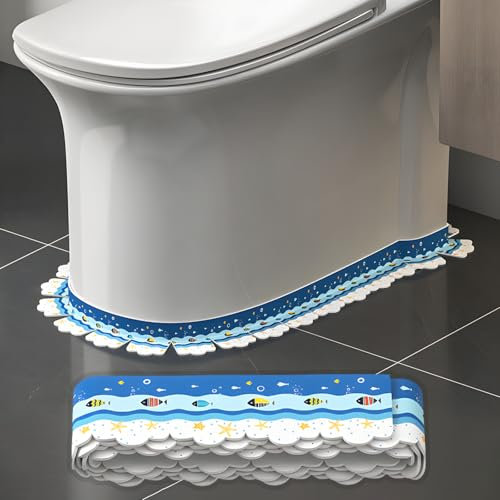 SEIYOGDS Costuras Adhesivas Impermeables en El Piso del Inodoro, Cinta Impermeable y Sucia, en La Cocina/inodoro/baño en La Esquina Previene La Humedad Y Previene el Moho (1.5 m) (Azul)
