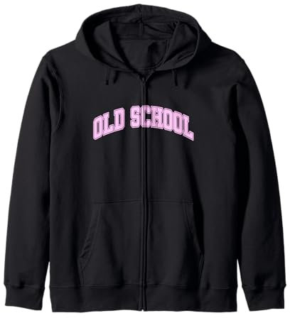 Graphique rose pâle Old School Light Pink Graphic Sweat à Capuche