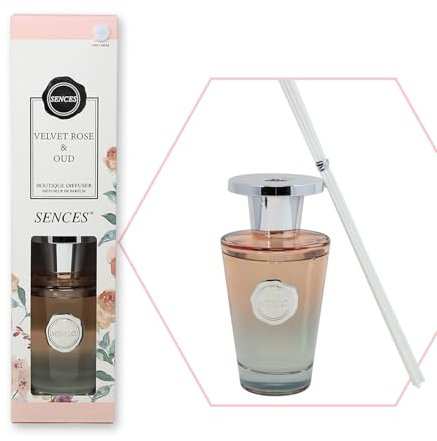 Boutique Reed Diffuser 300ml Scented Wick Fragrance Velvet Rose & Oud Aroma Gift