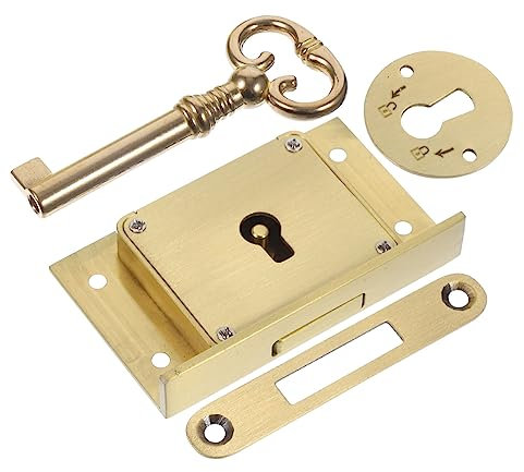 ANDRESLAD Schubladeschloss Aus Messing Für Schreibtisch Schrank Schloss Mit Schlüssel Quadratisches Nockenschloss Für Möbel Sicherheitsschloss Für Aktensicherheitsschloss