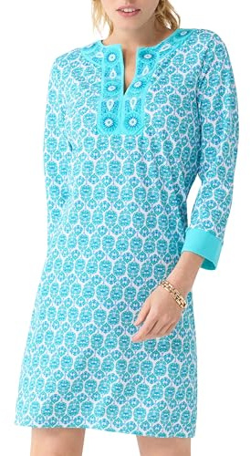 Cabana Life Damen Tunika Sommerkleid UPF 50+ Sonnenschutz Cover Up Nylon/Spandex, Palm Beach, Klein
