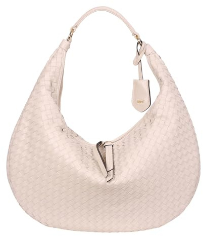 Abro Leather Piuma Weaving Hobo Bag Nana L Beige