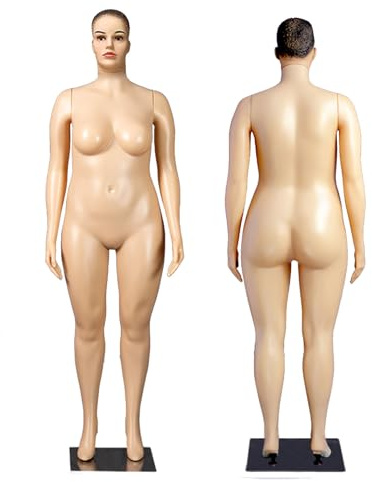 WLCGYD Schneiderpuppe Stehende Schaufensterpuppe In Übergröße, Weiblich, Kurvig, Realistischer Ganzkörper-Brustpuppen-Torso, Schneiderpuppen Und Schaufensterpuppen Für Nähen