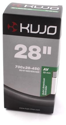 Prism Fahrradschlauch 28 Zoll, 700x28-45C, Autoventil, Schwarz