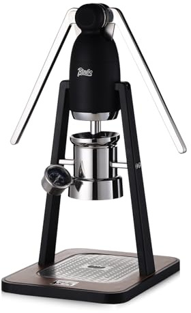Manual Espresso Maker Set - Hand Press Espresso Machine – 12Bar Pressure Profiling, Dual-Lever Manual Coffee Maker with Pre-Infusion, Portable for Custom Espresso Shots, Stainless Steel (Black)